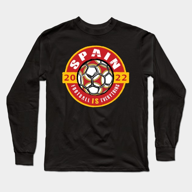 Football Is Everything - Spain 2022 Vintage Long Sleeve T-Shirt by FOOTBALL IS EVERYTHING